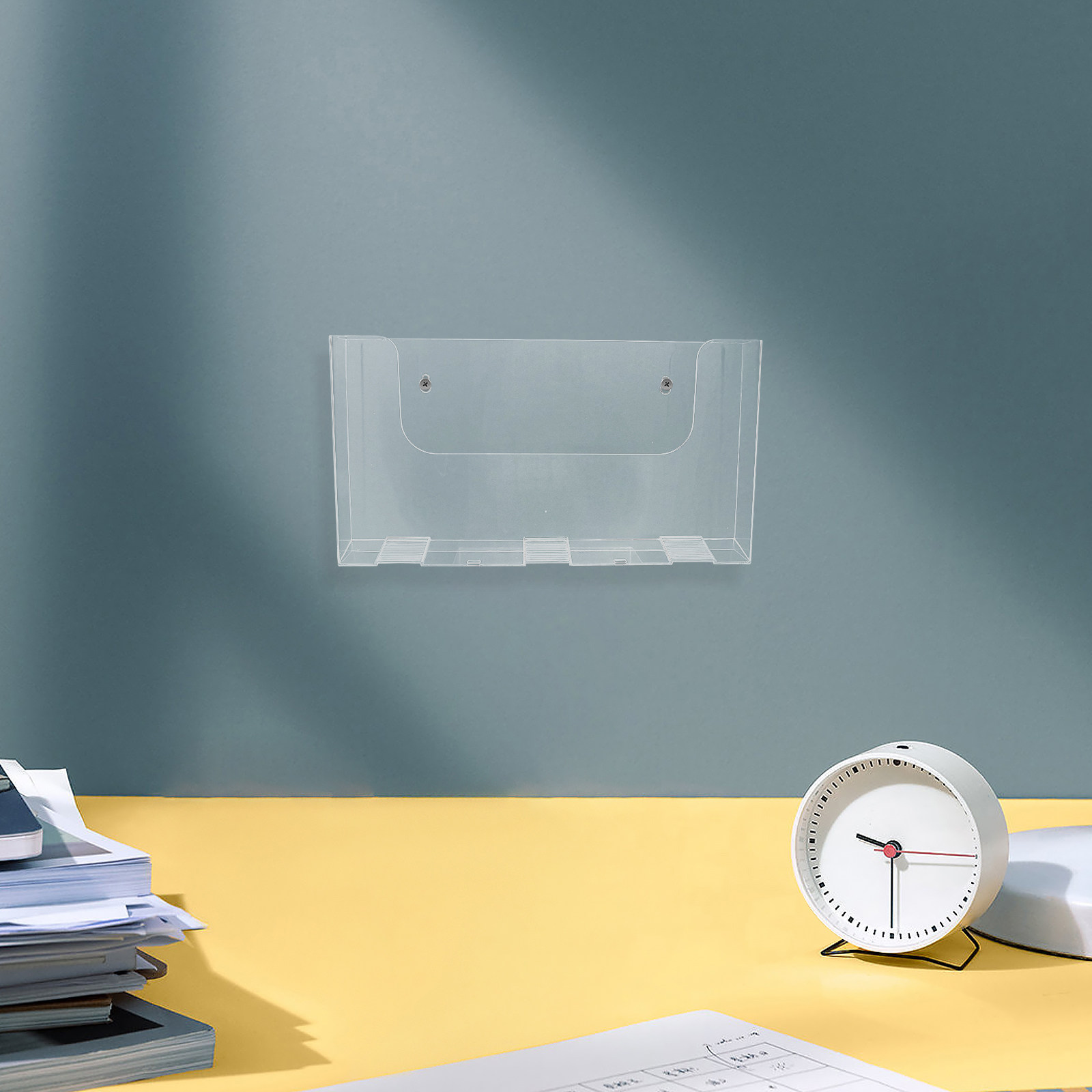2Pcs Wall File Holder Acrylic  - огляд і ціна Magazine Holder Rack