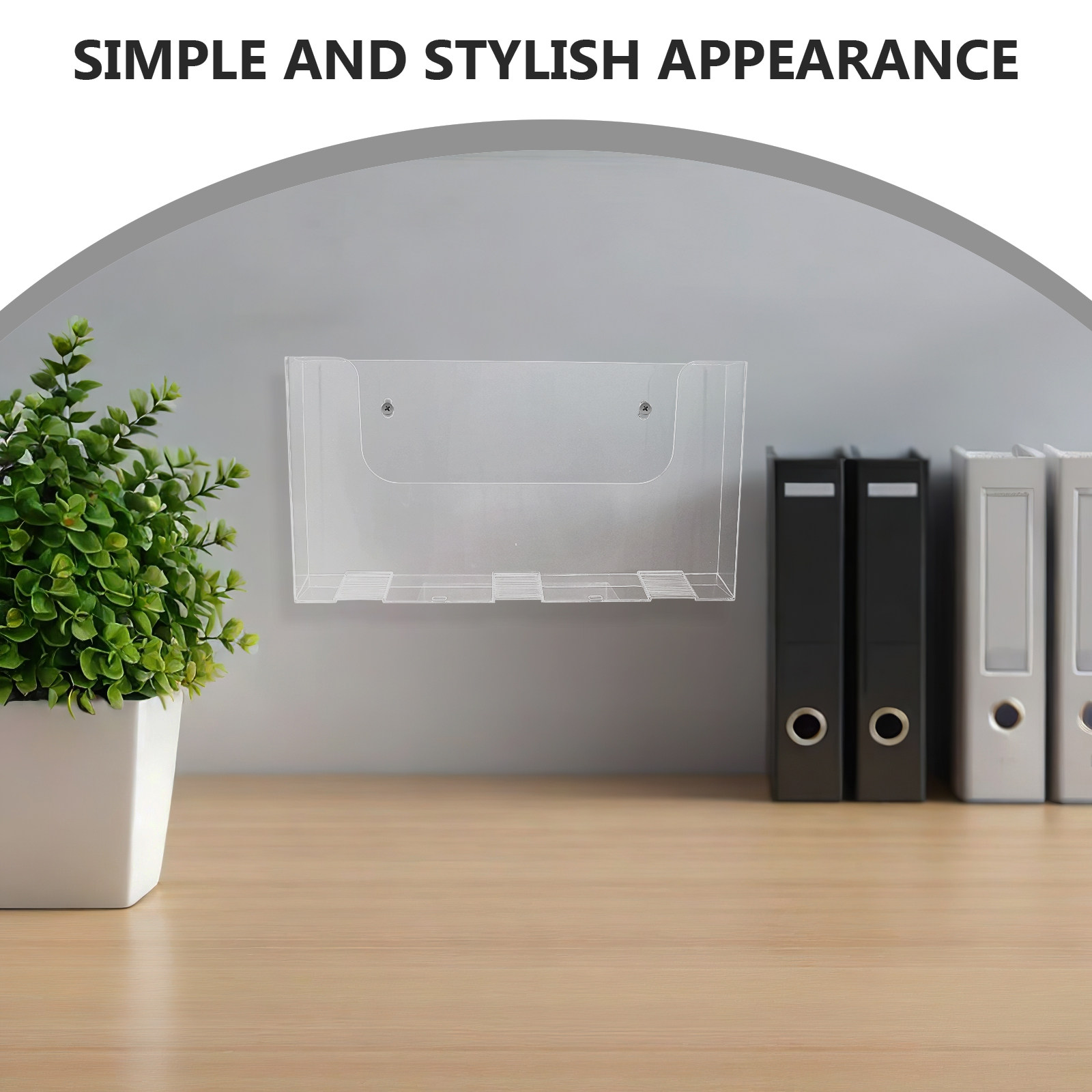 2Pcs Wall File Holder Acrylic  - огляд і ціна Magazine Holder Rack
