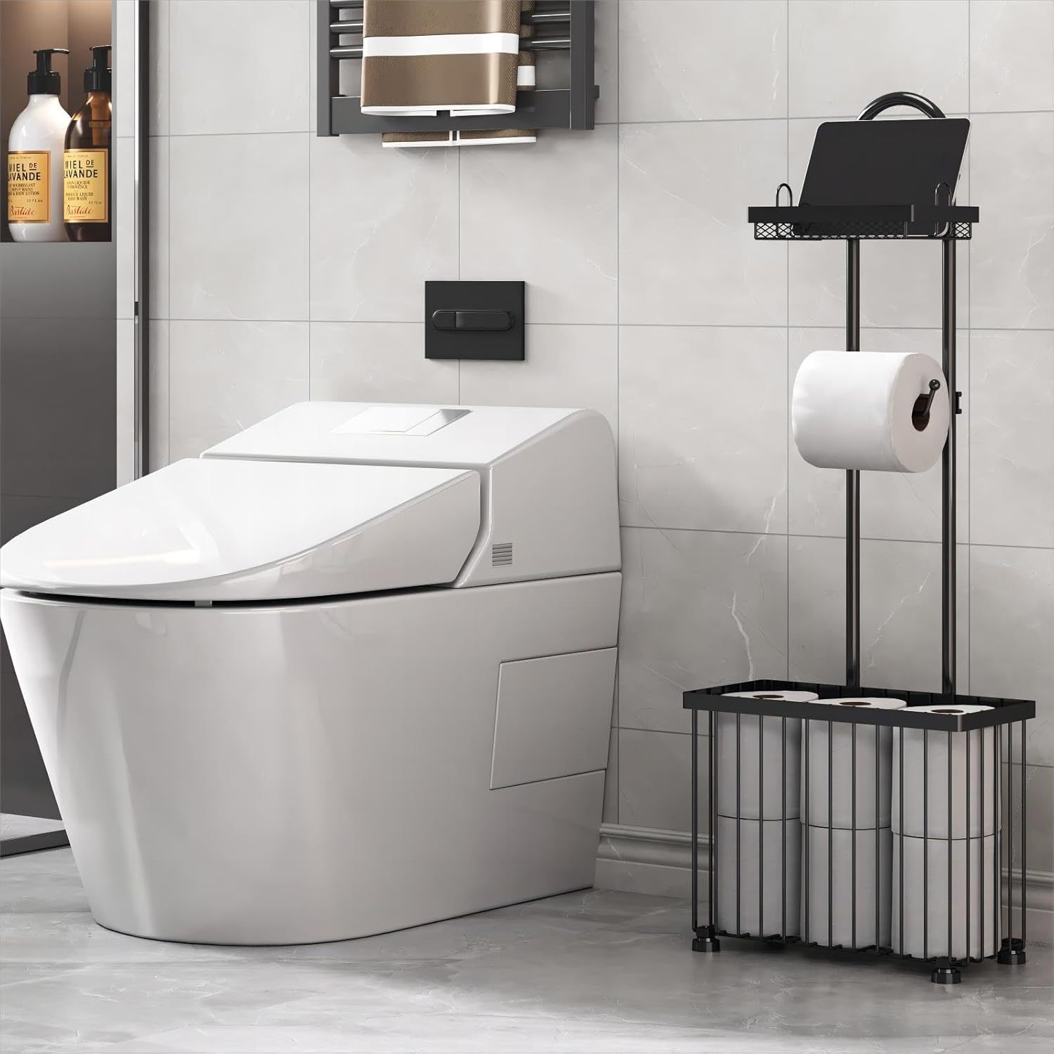 Black household bathroom tissu - огляд і ціна Magazine Holder Rack
